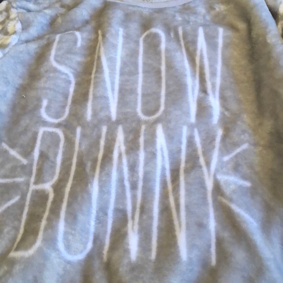 womens snow bunny fuzzy sweater - Picture 2 of 3